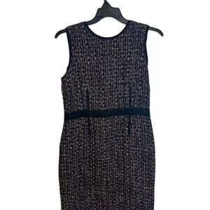Talbots Women's Tweed Sheath Dress Size 14 Black Knee Length